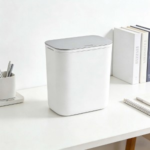 Hanging Small Trash Can with Stainless Steel Lid Space-Saving Garbage Can for Cabinet, Under Sink, RV, Bathroom Kitchen - 1 of 4