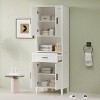 TiramisuBest 70.9" High Freestanding Tall Bathroom Cabinet with a Drawer, 2 Cabinets, 4 Soft-Close Doors,Open Storage, for Bathroom, Living Room - 3 of 4