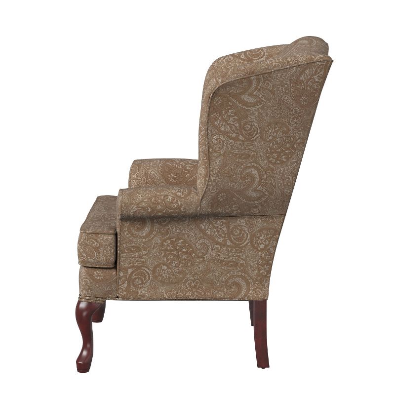 Comfort Pointe Paisley Traditional Wingback Accent Chair, 5 of 8