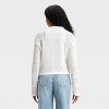 Women's Openwork Button-Front Cardigan - Universal Thread™ White - 2 of 3