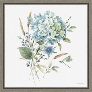 Amanti Art Bohemian Blue 03A (Floral Bouquet) by Lisa Audit Canvas Wall Art Print Framed 16 x 16-in. - 1 of 4