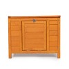 DOMETOUR Small Wood Rabbit Hutch Bunny Cage, Raised Cat House with Ladder for Small Animals Orange - 4 of 4