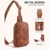 Small Sling Bag for Women Leather Crossbody Fanny Packs Chest Bag for Women - 4 of 4