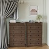 Drawer Dresser for Bedroom, Wooden Chest of Drawers, Fluted Storage Organizer for Living Room Hallway and Entryway - 3 of 4