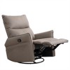 360° Swivel Rocker Recliner Chair with Pull Buckle and Side Pockets for Living Room, Bedroom, or Home Theater - 2 of 4