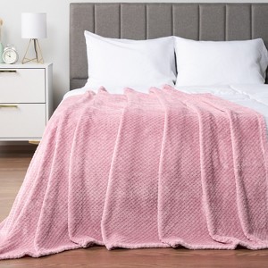 PAVILIA Soft Waffle Blanket Throw for Sofa Bed, Lightweight Plush Warm Blanket for Couch - 1 of 4