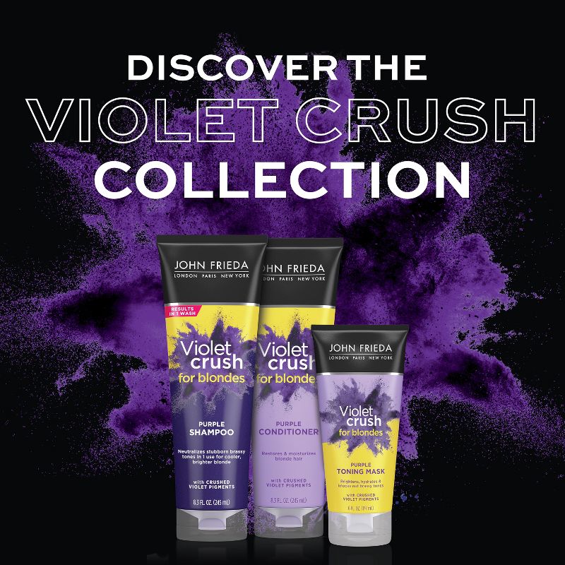 John Frieda Violet Crush for Blondes Shampoo for Blonde Hair, Knock Out Brassy Tones Purple - 8.3 fl oz, 6 of 15