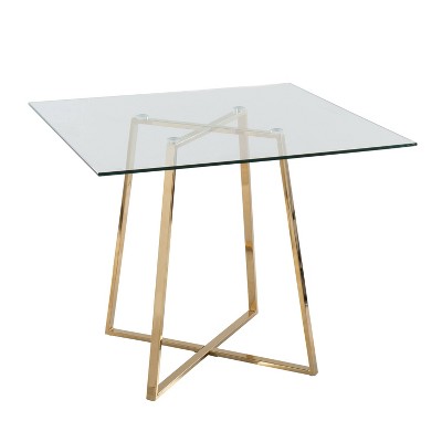 36" Cosmo Square Dining Table Glass - LumiSource