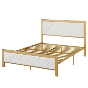 Composite Cotton Press Thread Soft Wrapped Bed Frame - 1 of 4
