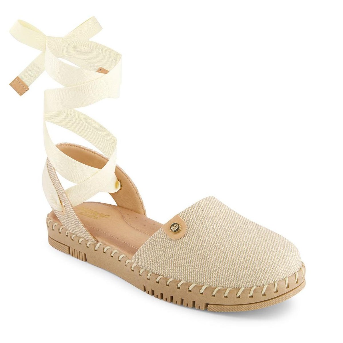 Обувь Andrea Women's Textile Ribbon Lace Flats 65286 Beige 8 — фото 2