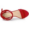 Allegra K Women's Open Toe Lace Up Ankle Strap Chunky Heel Sandals - 4 of 4