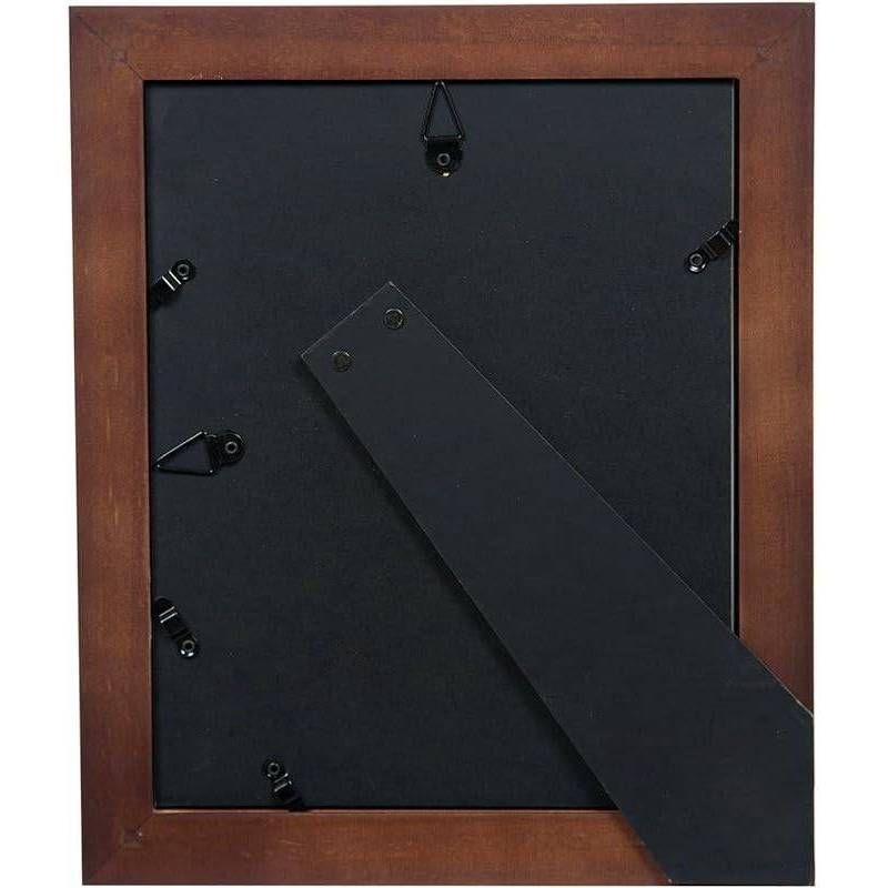 Gallery Solutions 8&#34;x10&#34; Flat Walnut Tabletop Wall Frame with Double White Mat 5&#34;x7&#34; Image, 5 of 6
