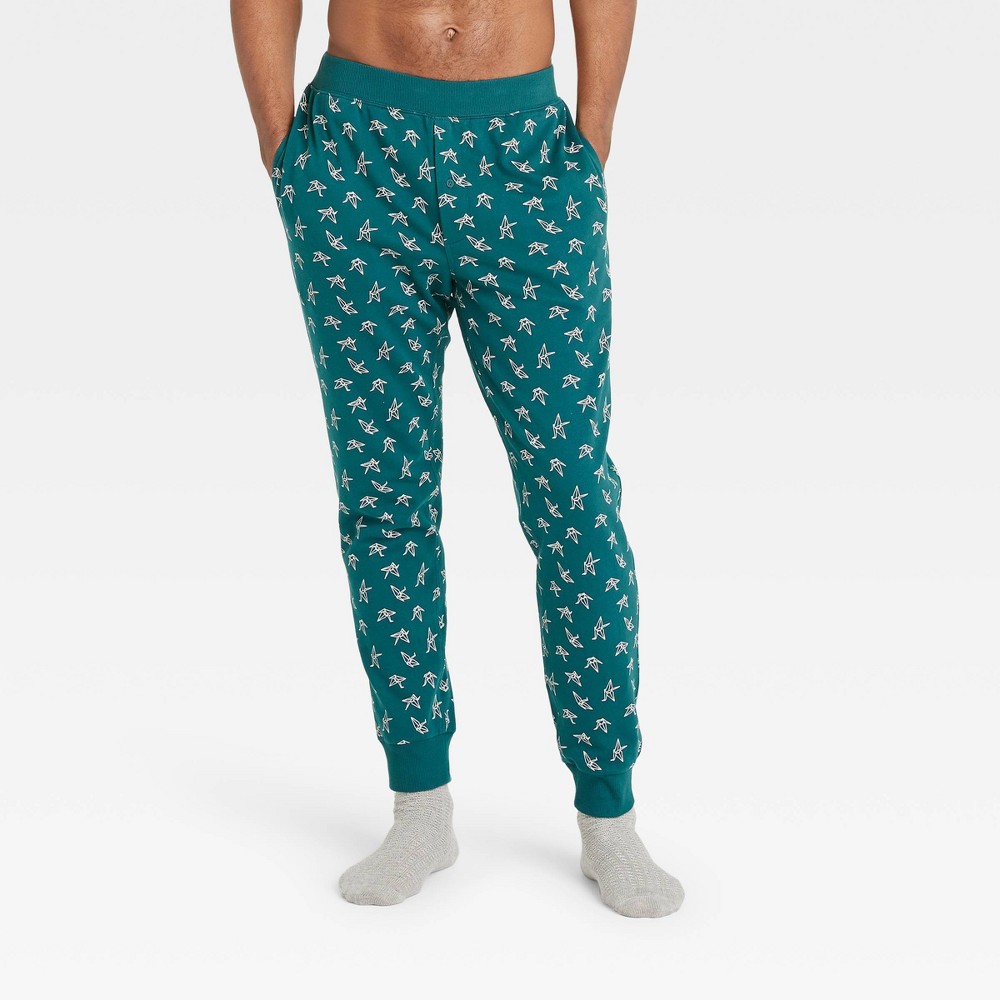 Photos - Other Textiles Men's Regular Fit Knit Jogger Pajama Pants - Goodfellow & Co™ Dark Green X