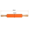 Unique Bargains Silicone Smooth Wooden Handle Non-Stick Kitchen Rolling Pin - 2 of 4