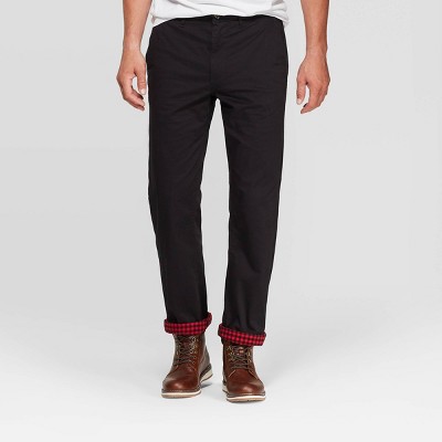 men's flannel lined chino pants