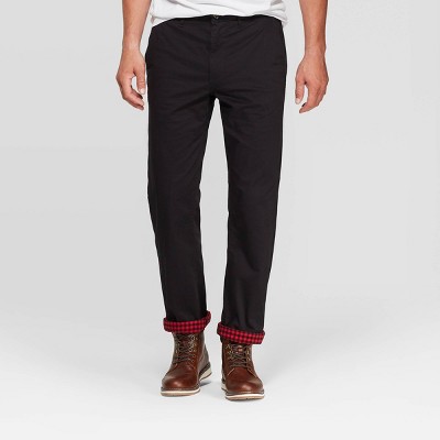 flannel lined black pants