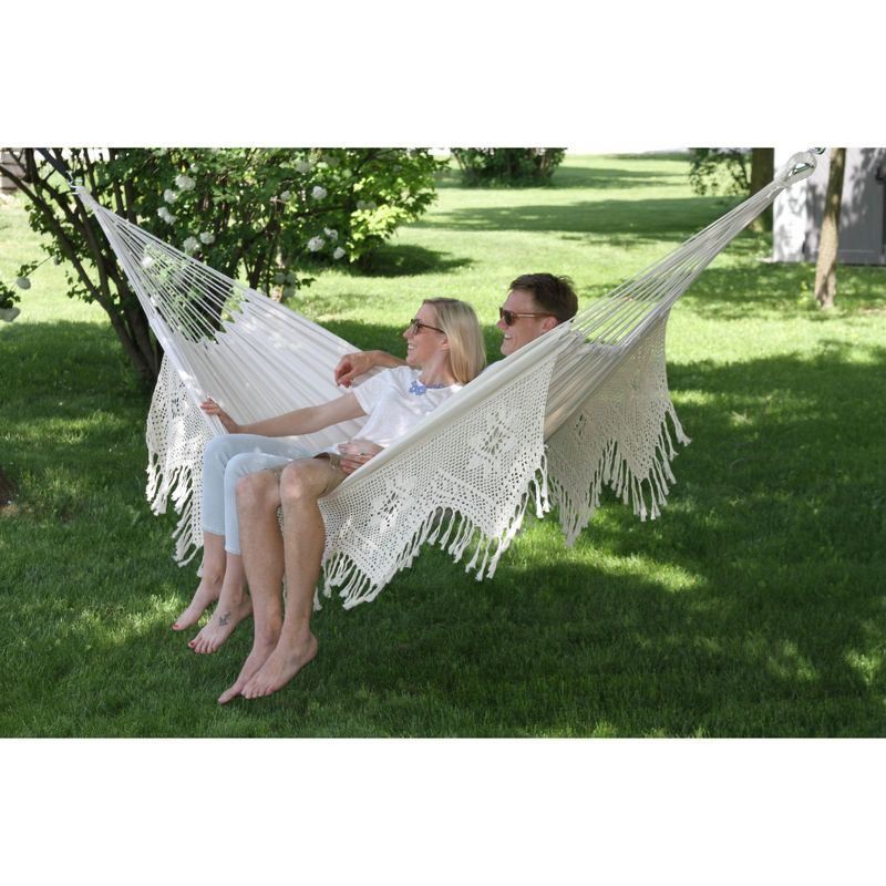 Vivere Brazilian Style Double Deluxe Hammock - Natural Color, 2 of 5