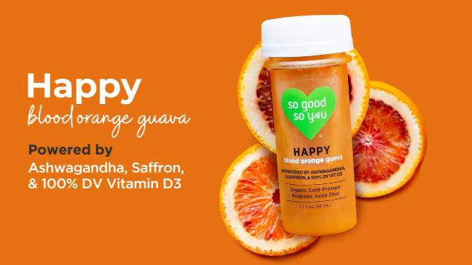 So Good So You Happy Blood Orange Guava Organic Probiotic Shot - 1.7 fl oz, 2 of 12, play video