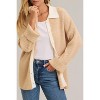 Women's color block ribbed knit button down sweater - In February - 2 of 4