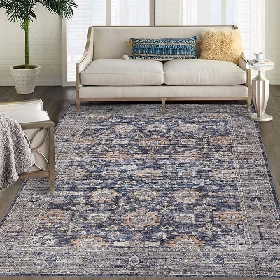 Area Rugs, Vintage Rug, Machine Washable, Floor Carpet Indoor, Low Pile Non Slip Floor Mat, for Bedroom Dining Room Farmhouse