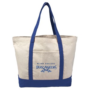 Blinn College Primary Logo Canvas Tote Bag With External Pocket, Reusable Shoulder Bag for Shopping, School, Beach - 1 of 4