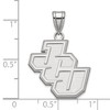 Black Bow Jewelry 14k White Gold John Carroll Blue Streaks NCAA Large Pendant - 2 of 3