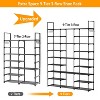 NewHome"9-Tier Metal Shoe Rack Storage Tower - Holds 50-55 Pairs, Free-Standing Organizer with Hooks"Black - 2 of 4