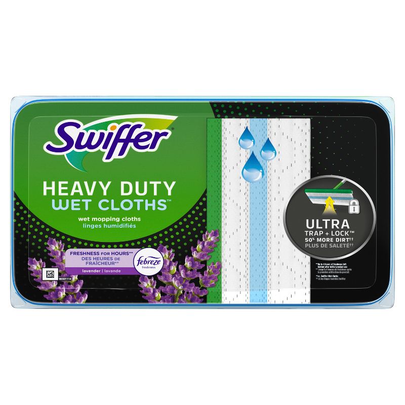 Swiffer Sweeper Heavy Duty Multi-Surface Wet Cloth Refills for Floor Mopping and Cleaning - Lavender scent - 20ct, 3 of 16