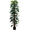 Sapphtopaz Artificial Monstera Tree with Pot, Artificial Tree with Natural Wood Trunk, Real Touch Room Decor for Home Office Foyer Porch - 2 of 4