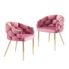 CAVINAS Luxury Velvet Accent Chair with Gold Metal Legs,Handcrafted Modern Arm Chair for Living Room,Bedroom,Office - 2 of 4