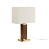 Ink+Ivy 14"x7" Hawley Faux Leather Warm Soft Modern Elegant (Includes LED Light Bulb) Table Lamp: Contemporary Design, UL Listed - 3 of 4
