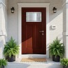 Wooakway 36"W*80"H 2-Panel Exterior Frosted Glass Prehung Front Entry Door Primed Interior Fiberglass Entrance Door - 2 of 4