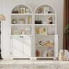 72" Tall Arched Pantry Cabinet with Doors, 5-Tier Kitchen Storage Cabinet with Adjustable Shelves, Wooden Pantry Cabinet - 4 of 4