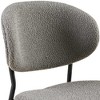 Sapphtopaz Modern Dining Chairs Boucle Upholstered Chair with Curved Backrest and Metal Legs, Chairs for Dining Room, Living Room - 4 of 4