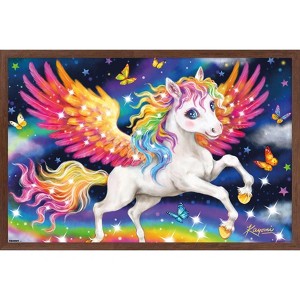 Trends International Kayomi Harai - Pegasus Rainbow Flight Framed Wall Poster Prints - 1 of 4