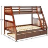 Donco Kids Austin Mission Twin Over Full Cappuccino Bunkbed with Twin Trundle - 3 of 4