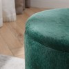 Sapphtopaz 2 Piece Round Storage Ottoman Chenille Nesting Foot Stool with a Drum Shaped Small Stool for Living Room, Bedroom, Entryway - 4 of 4