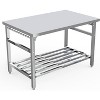 Acekool 48" Commercial Stainless Steel Table with Undershelf – NSF Prep Island for Kitchen, Restaurant & Work Space - 2 of 4