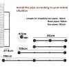 Artloge 70 Inch Heavy Metal Wall Mounted Clothes Rack Industrial Pipe Clothes Coat Hanger Bar Display Rack Tubing Rack Open Wardrobe - 3 of 4
