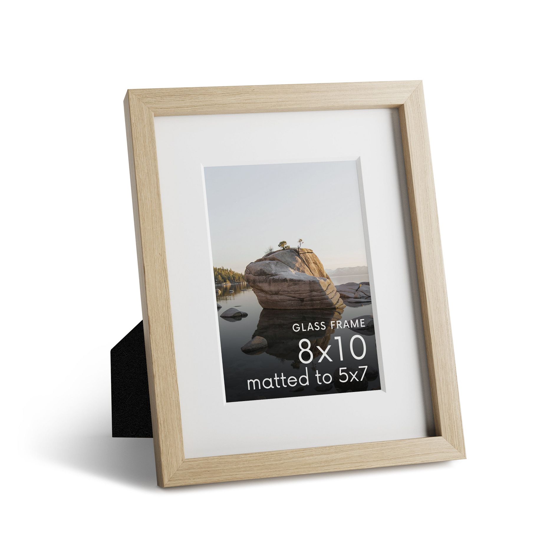 Haus and Hues Oak Picture Frame with Glass, Natural, 8x10