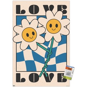Trends International Smile Face - Love Flowers Unframed Wall Poster Prints - 1 of 4