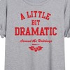 Women's - Mean Girls - Little Bit Dramatic Around Holidays Oversized Graphic T-Shirt - 2 of 4