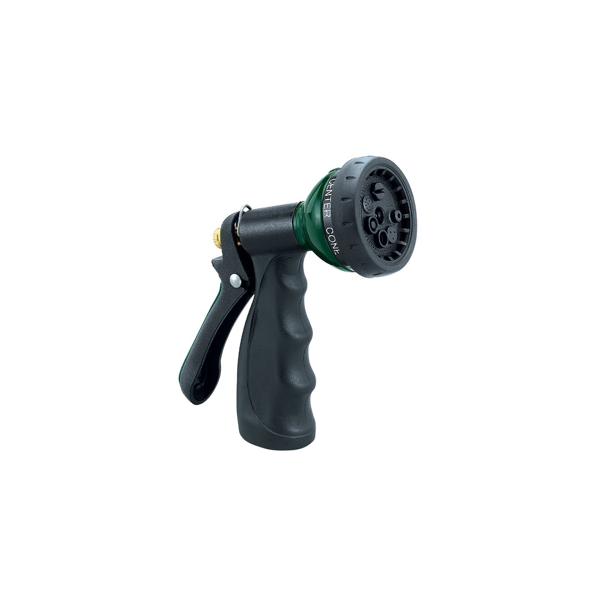 Orbit 7-Pattern Metal Rear Trigger Compact Hose Nozzle Green/Black