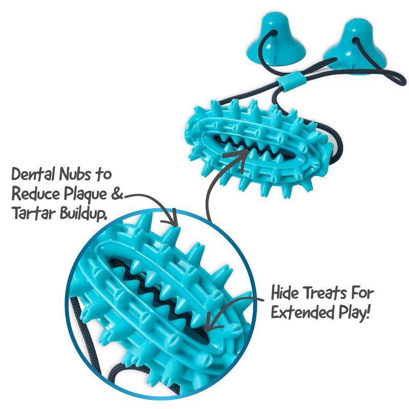 Flipo Ruff & Ready Solo Dog Training Chew & Tug Toy With Molar Ball - Hours of Play, 3 of 4