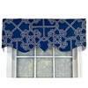 Knotty Regal Style All Season 3" Rod Pocket Valance 50" x 17" Blue by RLF Home - 2 of 4