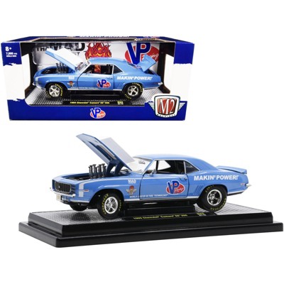 1969 Chevrolet Camaro SS 396 "VP Racing" Light Blue Limited Edition to 7000 pieces 1/24 Diecast Model Car by M2 Machines