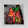 Northlight 17" Green and Red Double-Sided Lighted Holographic Shimmering Christmas Presents Window Silhouette - 3 of 4