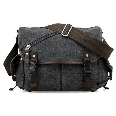 Gearonic Men Messenger School Shoulder Canvas Bag- Black : Target