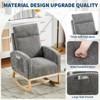 Modern Rocking Chair with High Backrest,Linen Upholstered Glider, Padded Seat for Living Room, Bedroom, Reading - 4 of 4