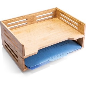 Officemate® Bamboo Letter Tray, Pack of 2 - 1 of 4